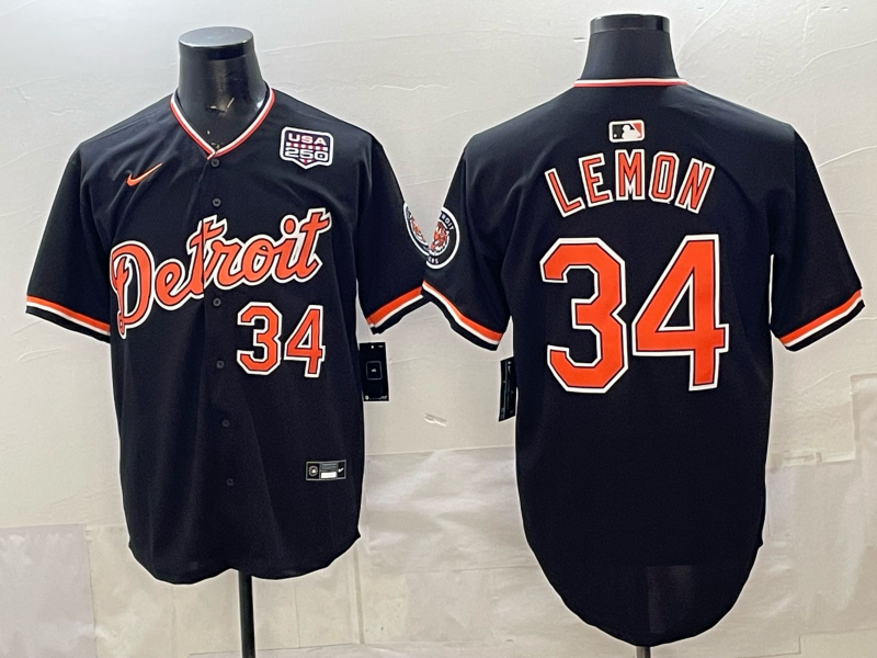 Men Detroit Tigers #34 Lemon black Nike 2026 MLB Jersey 0401001->detroit tigers->MLB Jersey